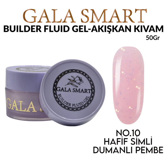 Gala Smart Builder Fluid Gel 50 g - No:10 Hafif Simli Dumanlı Pembe