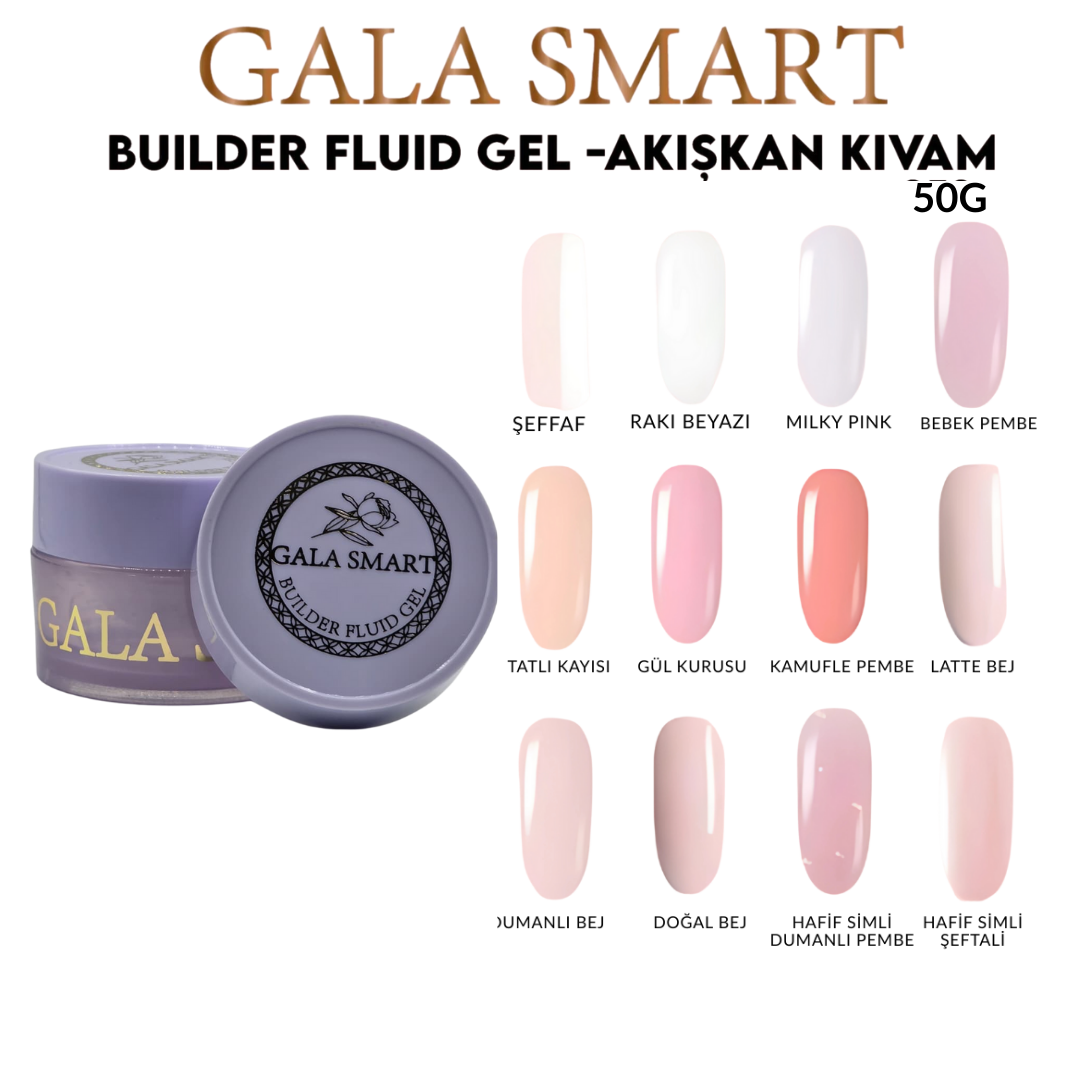 Gala Smart Builder Fluid Gel 50 g - No:11 Hafif Simli Şeftali