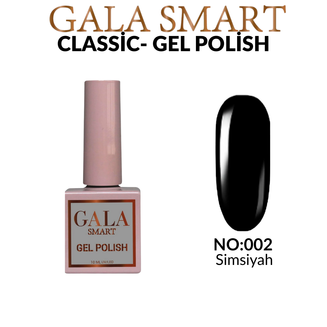 Gala Smart Classic Kalıcı Oje 10 ml - No:002 Simsiyah