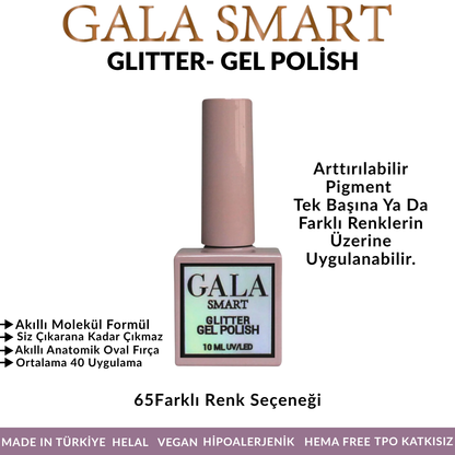 Gala Smart Glitter Simli Kalıcı Oje 10 ml - No:40