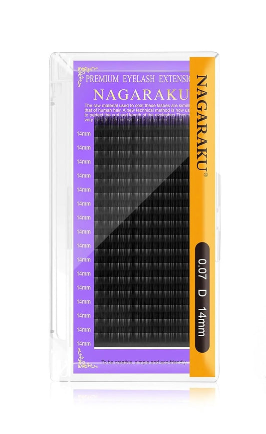 Nagaraku İpek Kirpik 0.07 D Kıvrım - 14mm