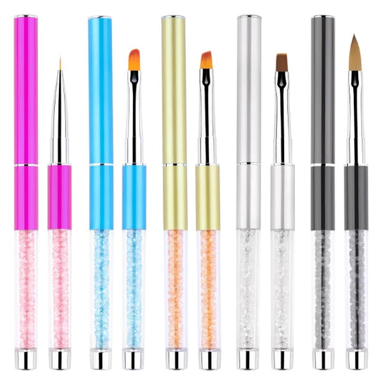 Point Jel ve Nail Art Fırça Seti - 5li Kapaklı