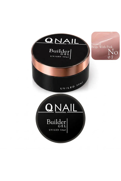 Qnail Professional Protez Tırnak Jeli Builder Gel 50 ml - No:07