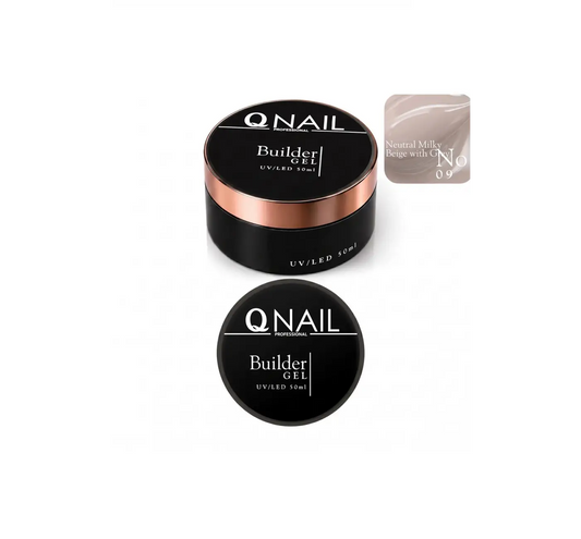 Qnail Professional Protez Tırnak Jeli Builder Gel 50 ml - No:09