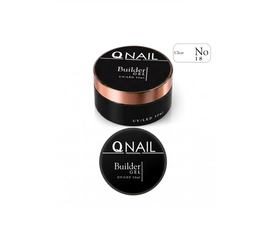 Qnail Professional Protez Tırnak Jeli Builder Gel 50 ml - No:18 Şeffaf