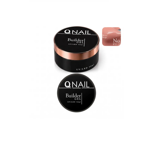 Qnail Professional Protez Tırnak Jeli Builder Gel 50 ml - No:01