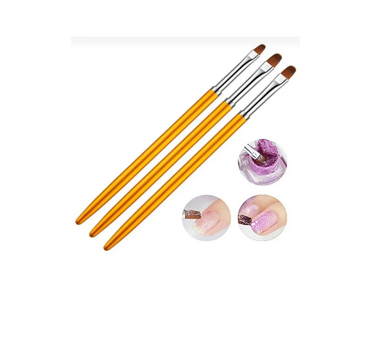 Qnail Professional Jel Fırça Seti - 3lü Set