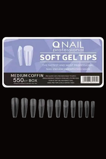 Qnail Soft Jel Tips - Medium Coffin 550li