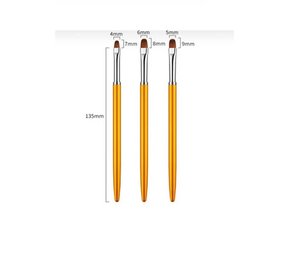 Qnail Professional Jel Fırça Seti - 3lü Set